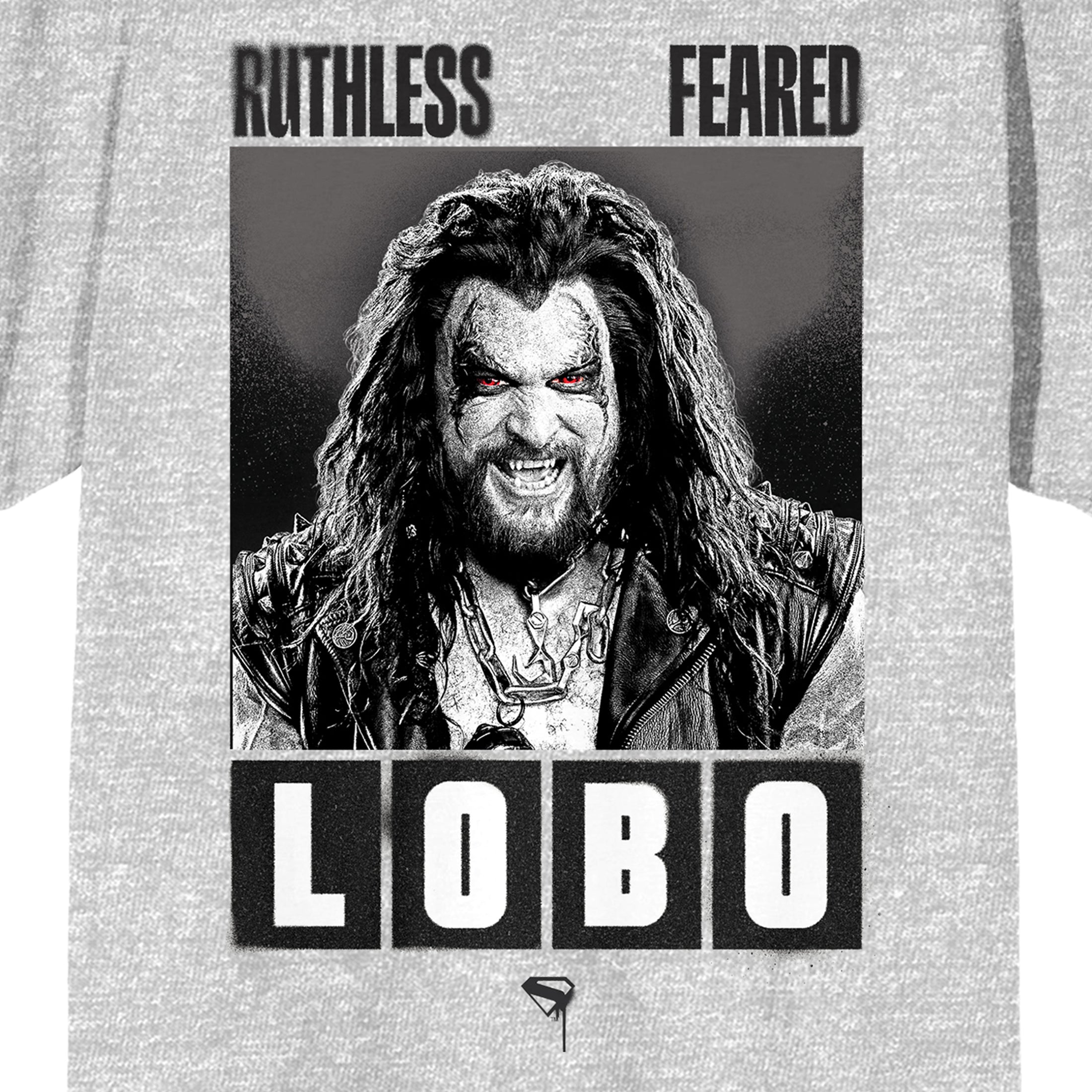 Supergirl Movie (2026) Lobo Ruthless Feared B&W Poster Art Men’s Athletic Heather Crew Neck Short Sleeve T-shirt