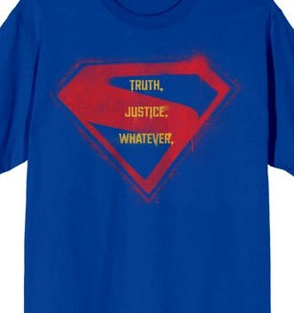 Supergirl Movie 2026 Truth Justice Whatever Men's Royal Crew Neck Short Sleeve T-shirt