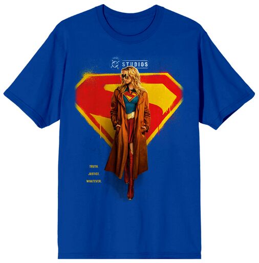 Supergirl Movie 2026 Promo Poster Men's Royal Crew Neck Short Sleeve T-shirt