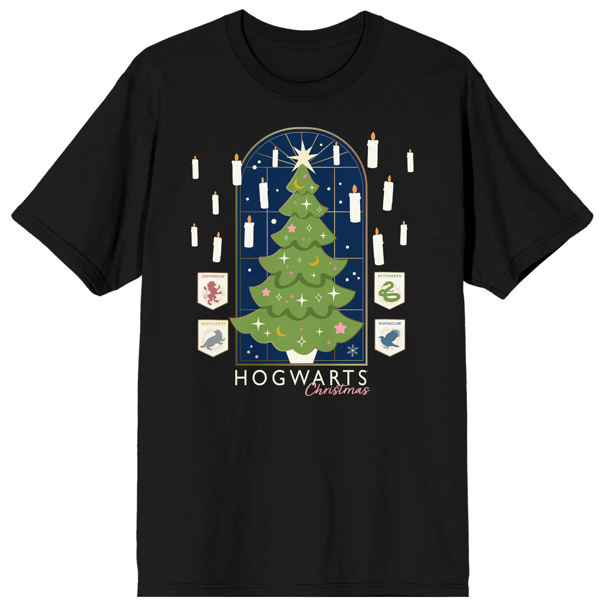 Harry Potter Hogwarts Christmas Tree Graphic Tee for Men