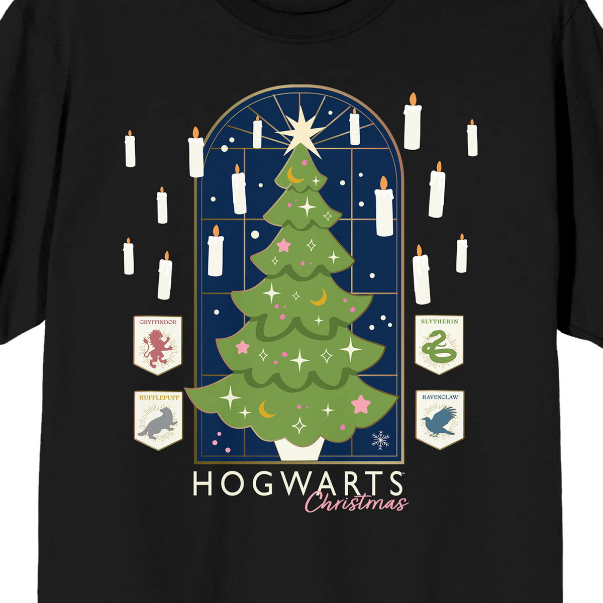 Harry Potter Hogwarts Christmas Tree Graphic Tee for Men