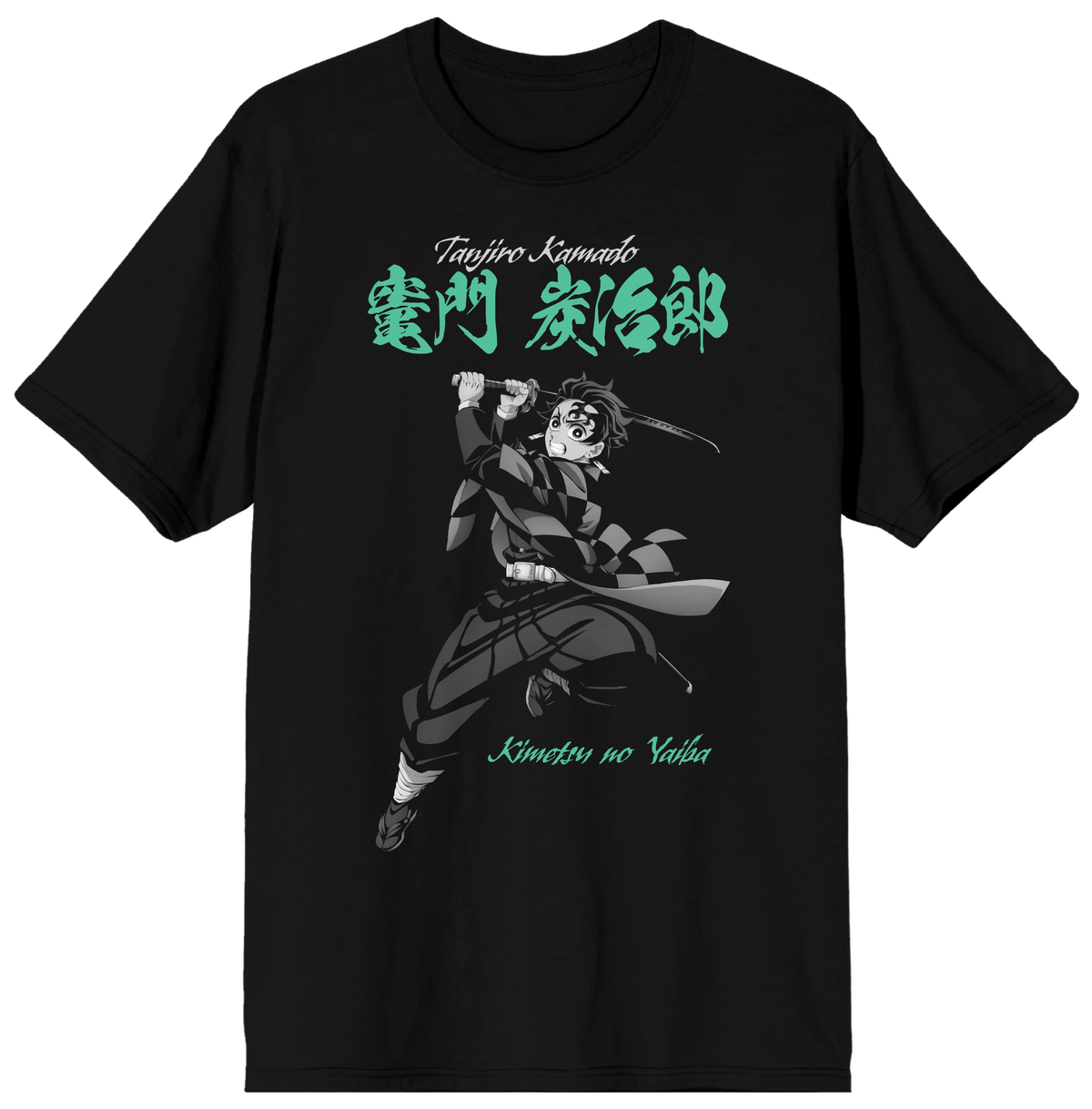 Demon Slayer Tanjiro Tonal Graphic Short Sleeve Tee for Men