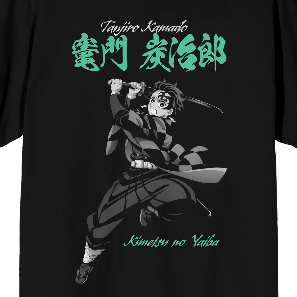 Demon Slayer Tanjiro Tonal Graphic Short Sleeve Tee for Men