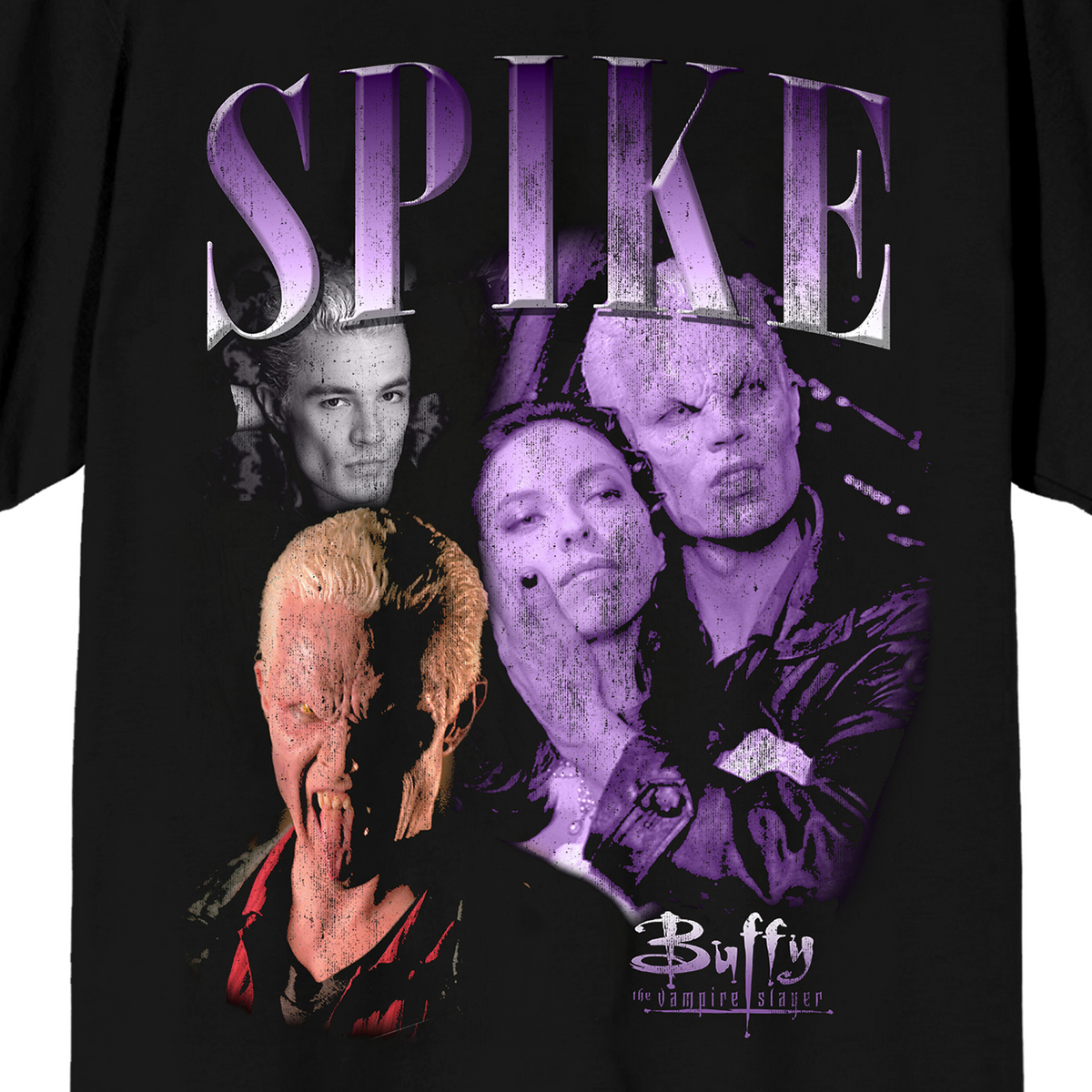 Buffy The Vampire Slayer Spike Multi Char Short Sleeve Tee