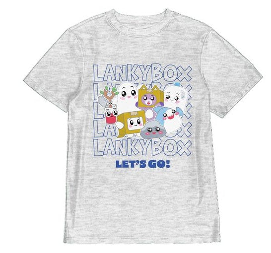 Lanky Box Foxy Let's Go Boy's 3-Pack Tank, Crew Neck Short Sleeve Tee and Shorts Set