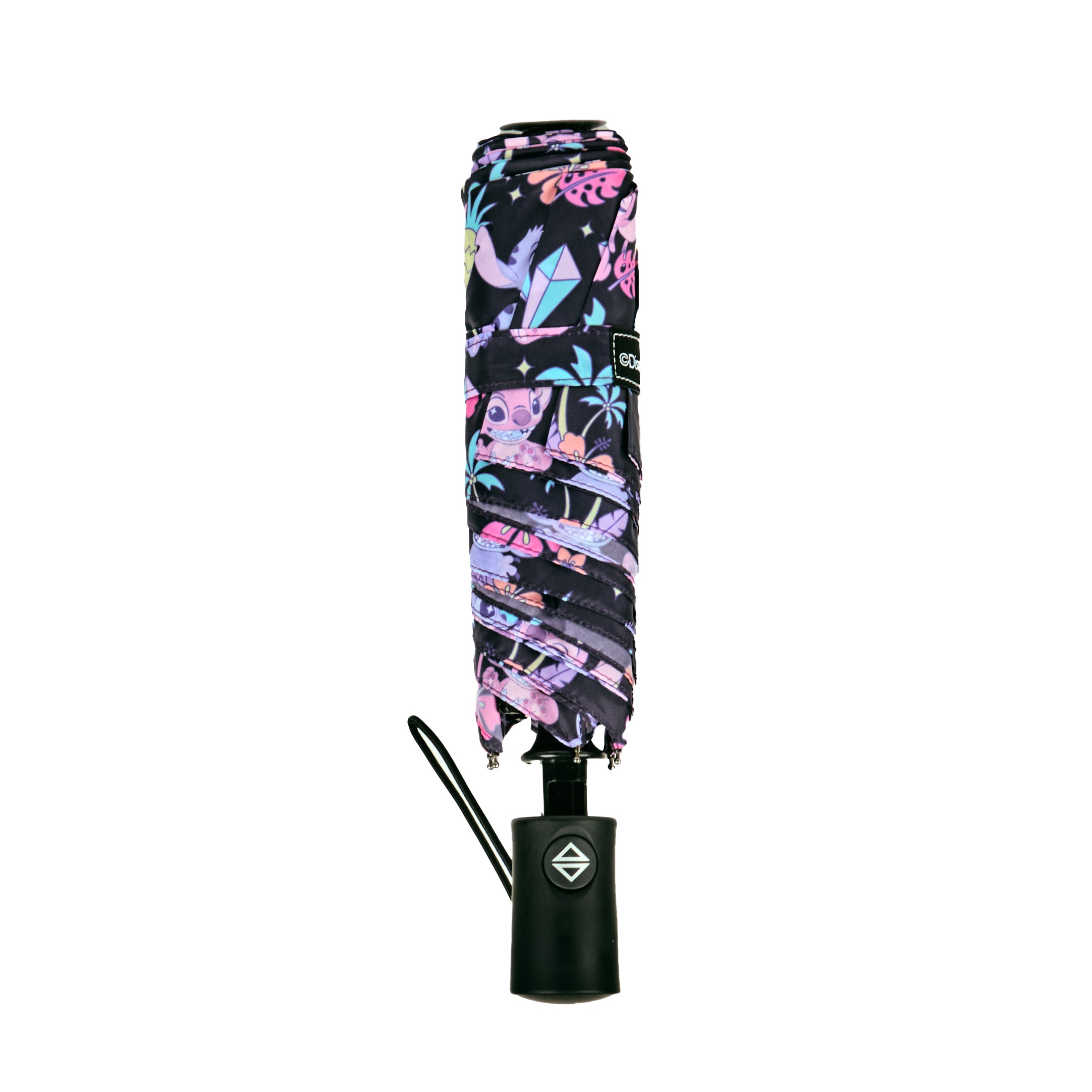 Disney Stitch & Angel Tropical Plants All-Over Print 11" Black Umbrella