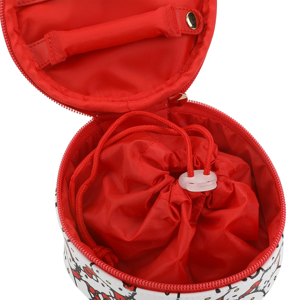 Hello Kitty Character Face All-Over Print 5" Tech Cable Organizer Travel Case