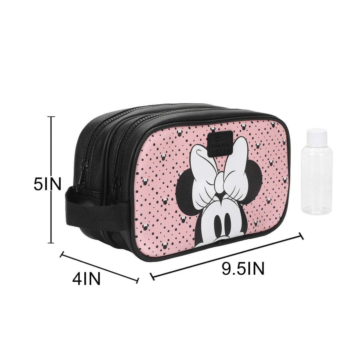 Minnie Mouse Classic Peeking Pink AOP Cosmetic Toiletry Bag
