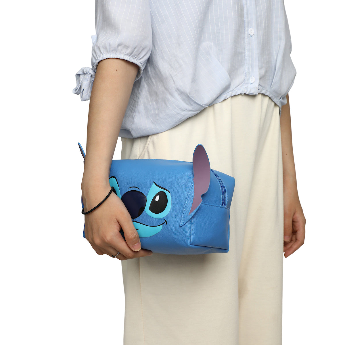 Lilo & Stitch Stitch Face Cosmetic Makeup Bag With 3D Ears