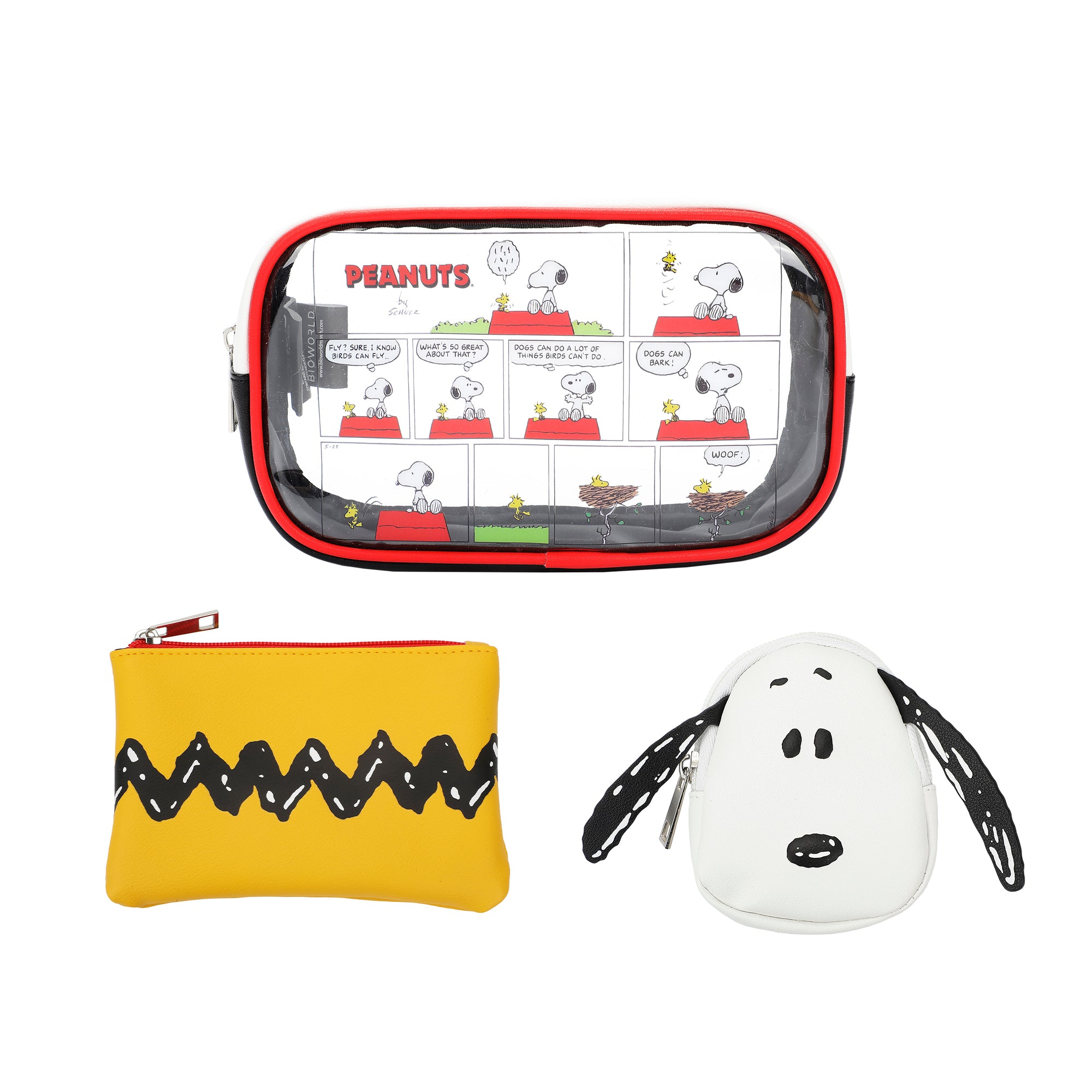 Peanuts Snoopy Comic Panels 3-Piece Cosmetic Set
