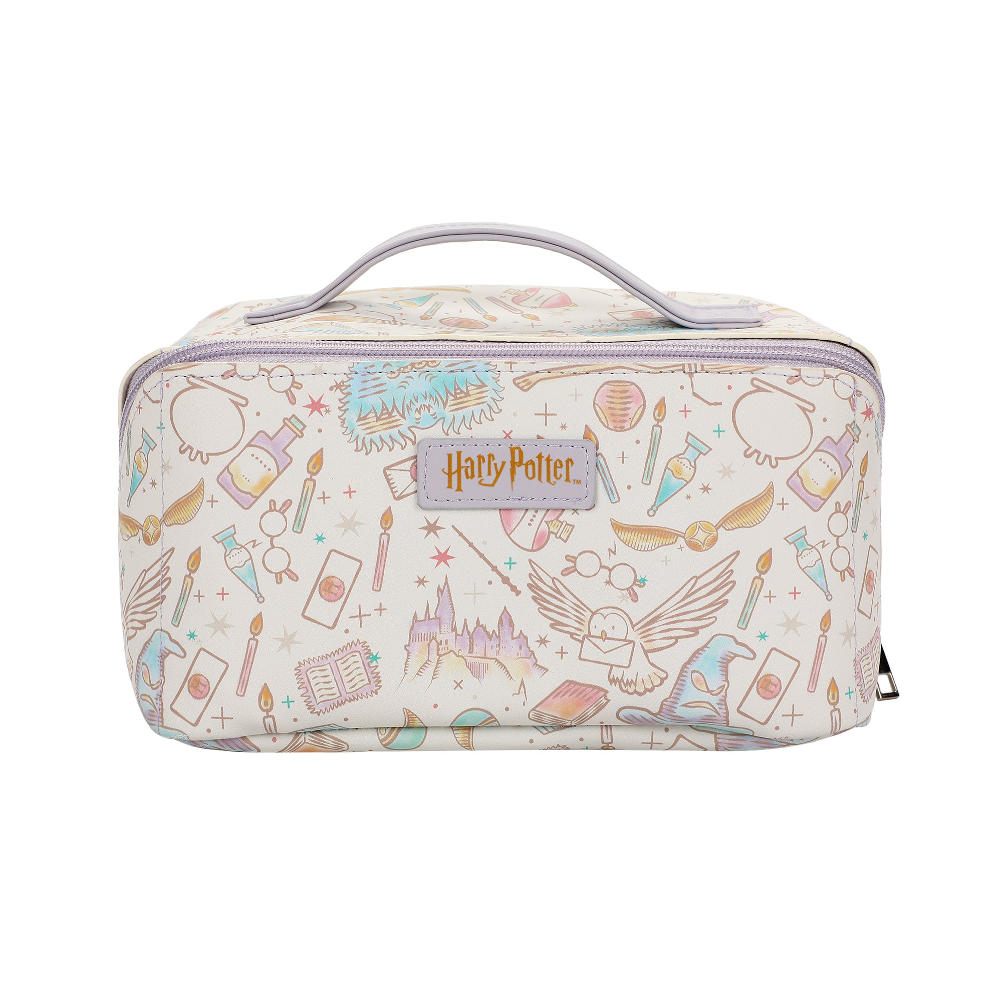 Harry Potter Cosmetic Bag with Spell and Potion Print Design