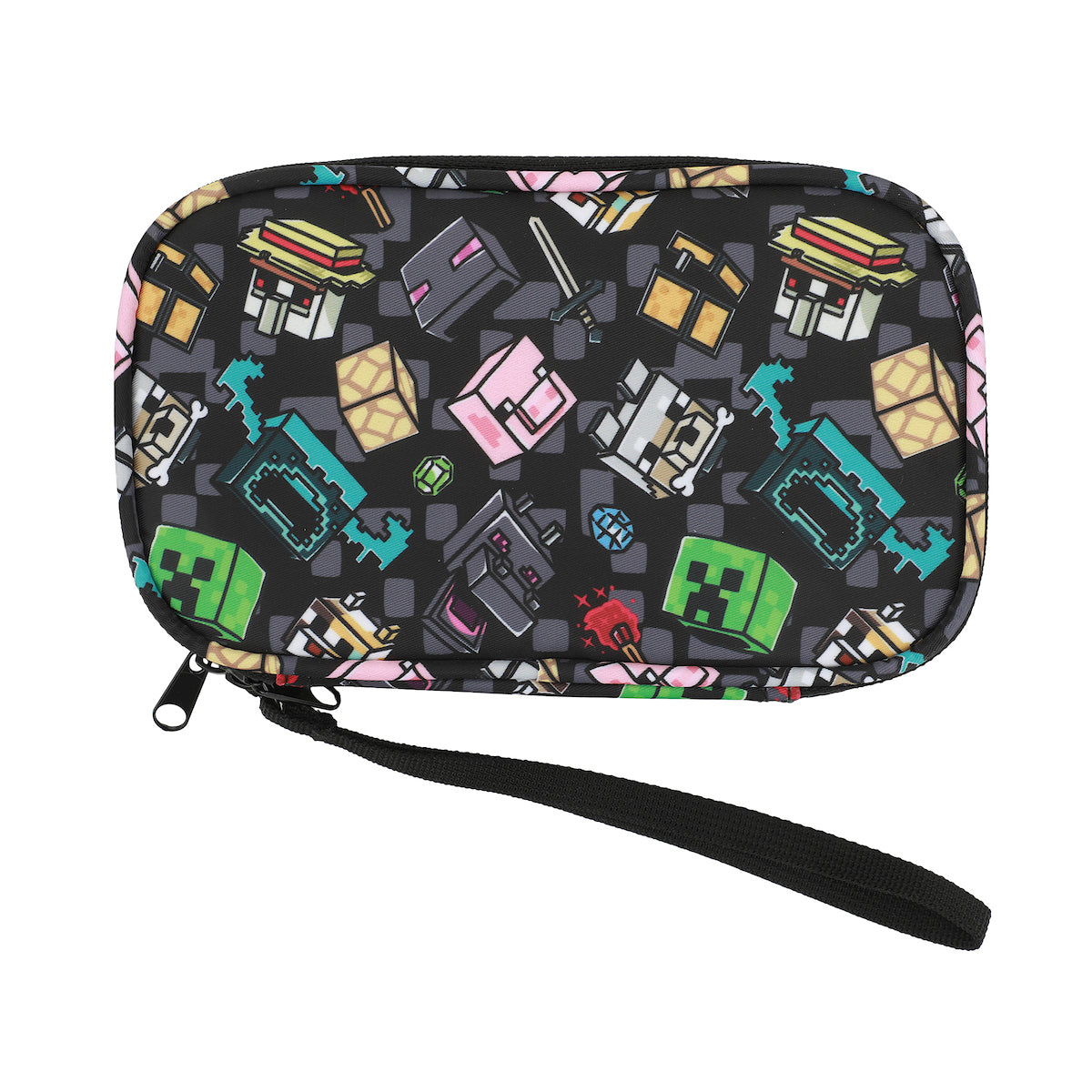 Minecraft Creatures 4" Black Tech Cable Organizer Travel Case