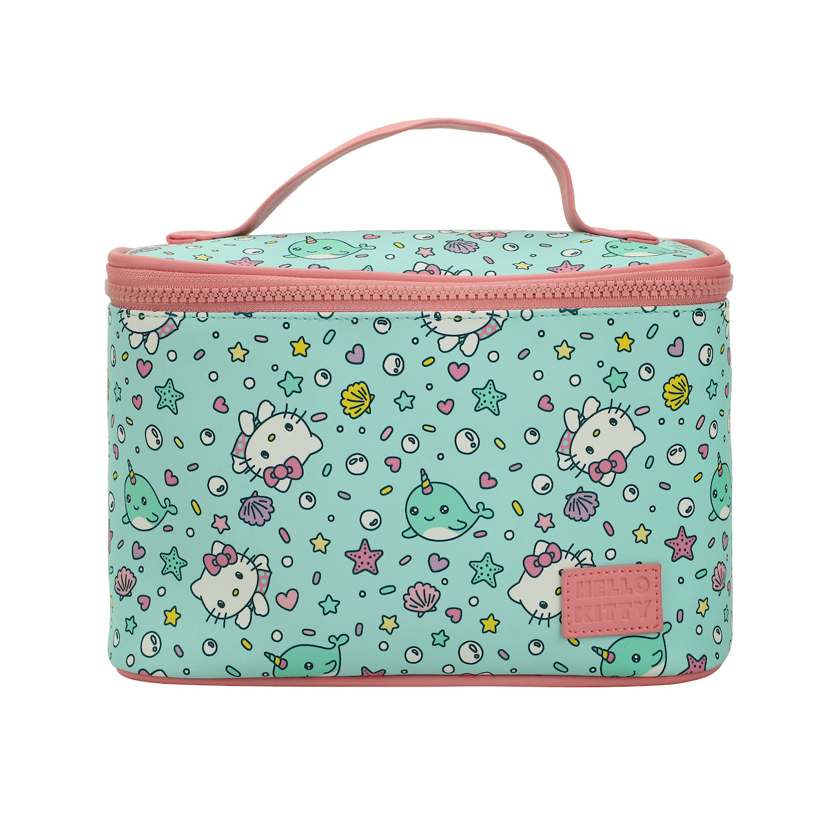 Hello Kitty Marine Life Light Blue 6" Beauty Case Cosmetic Bag