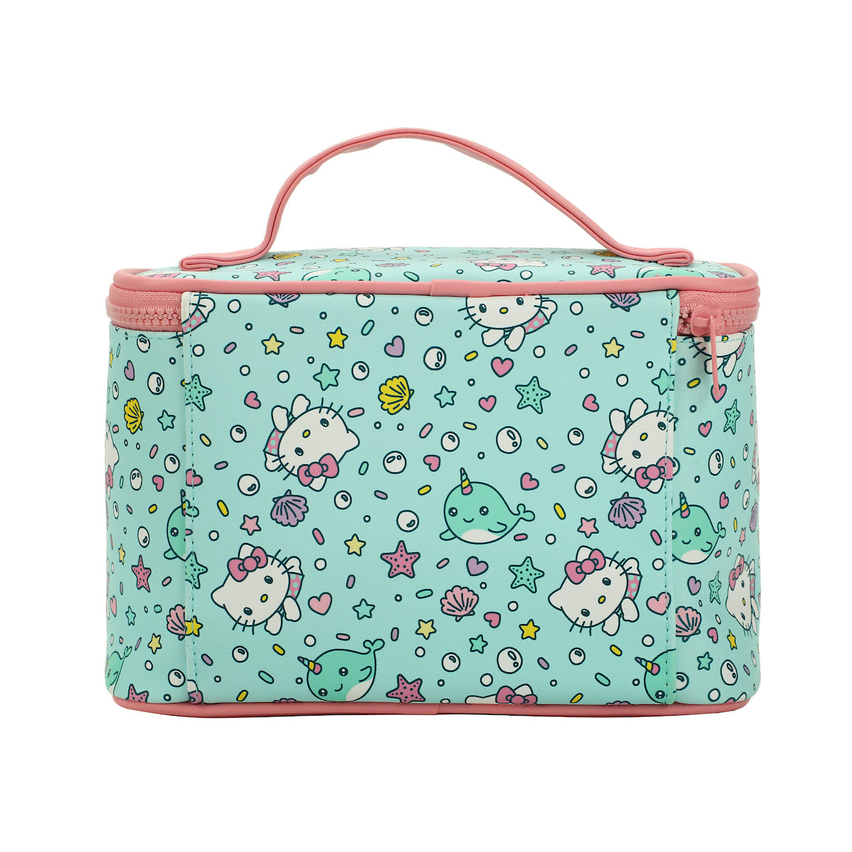 Hello Kitty Marine Life Light Blue 6" Beauty Case Cosmetic Bag
