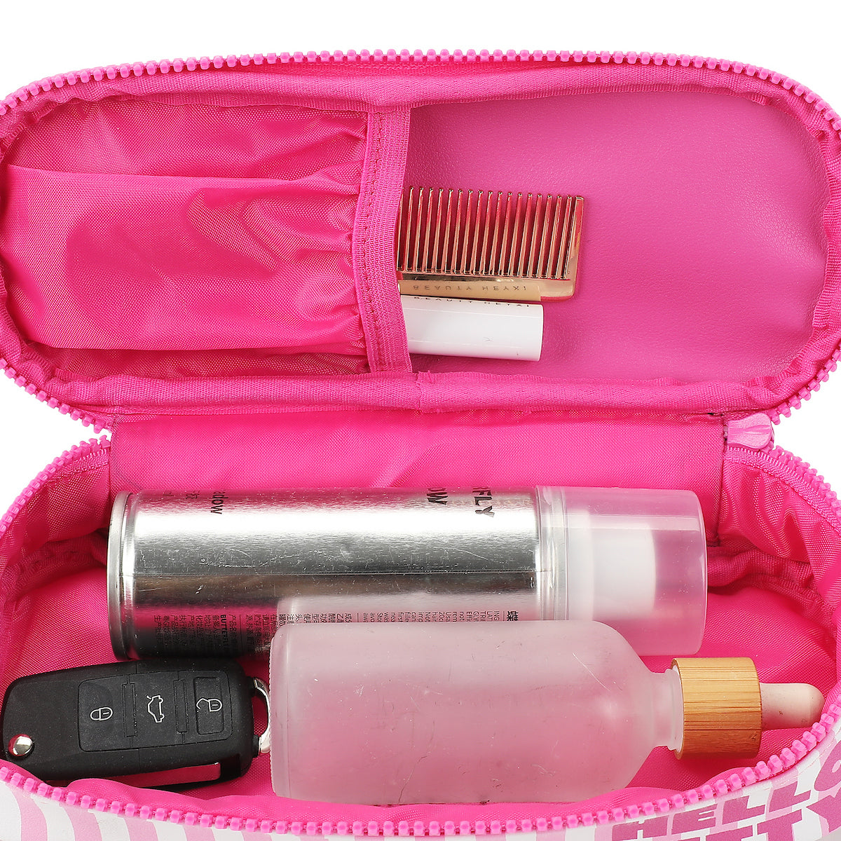 Hello Kitty Big Face Pink Zippered Dome Cosmetic Case