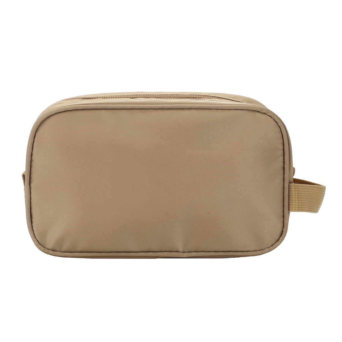 Dual Compartment Beige Toiletry Cosmetic Kit