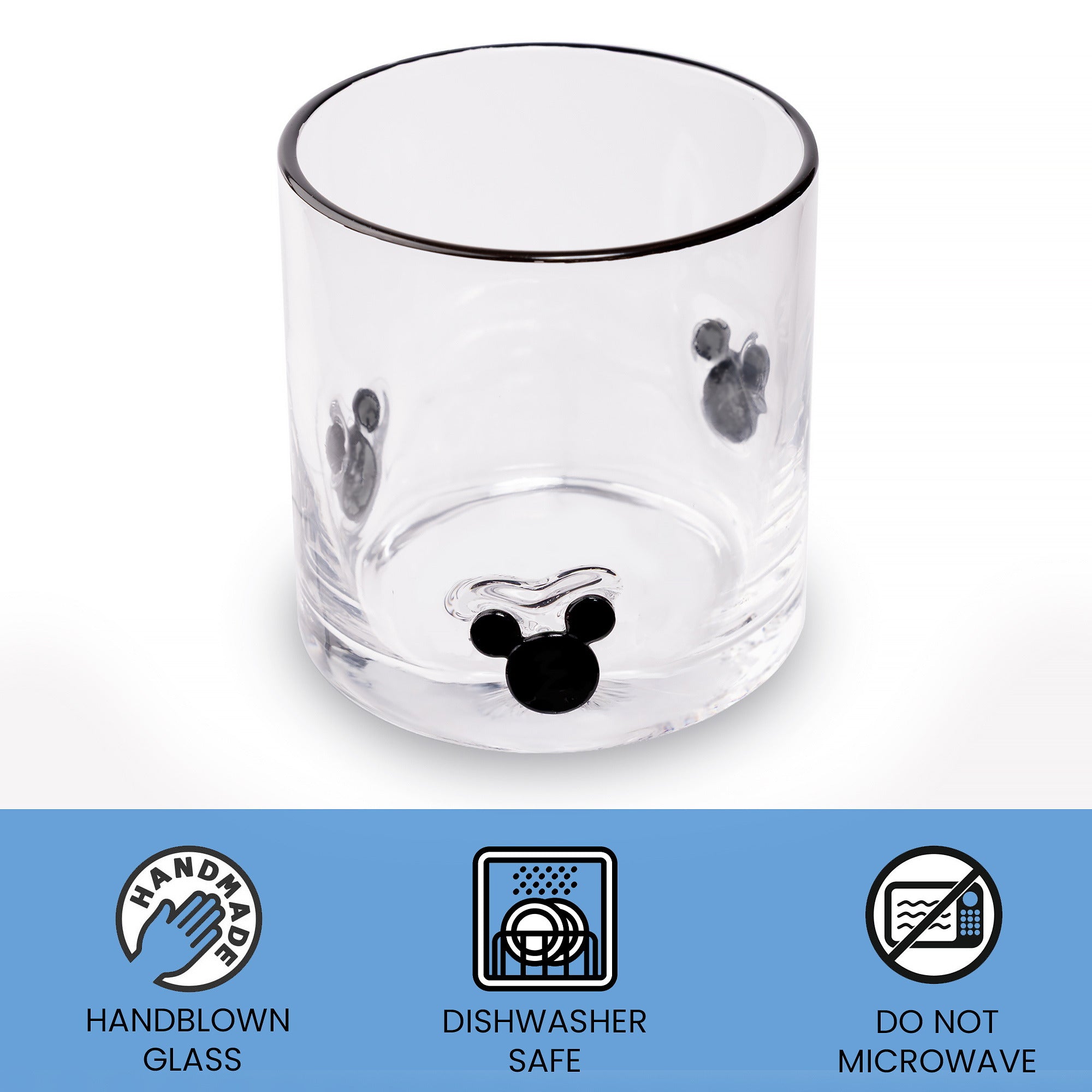 Mickey Mouse Classic Charm Glass for Everyday Use 10 Oz