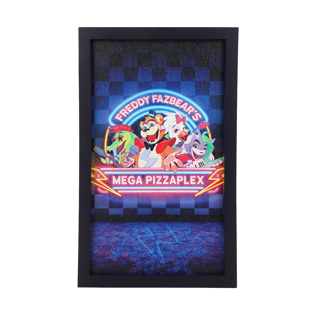 Five Nights At Freddy's Freddy Fazbear's Mega Pizzaplex 11" X 18" Wall Frame