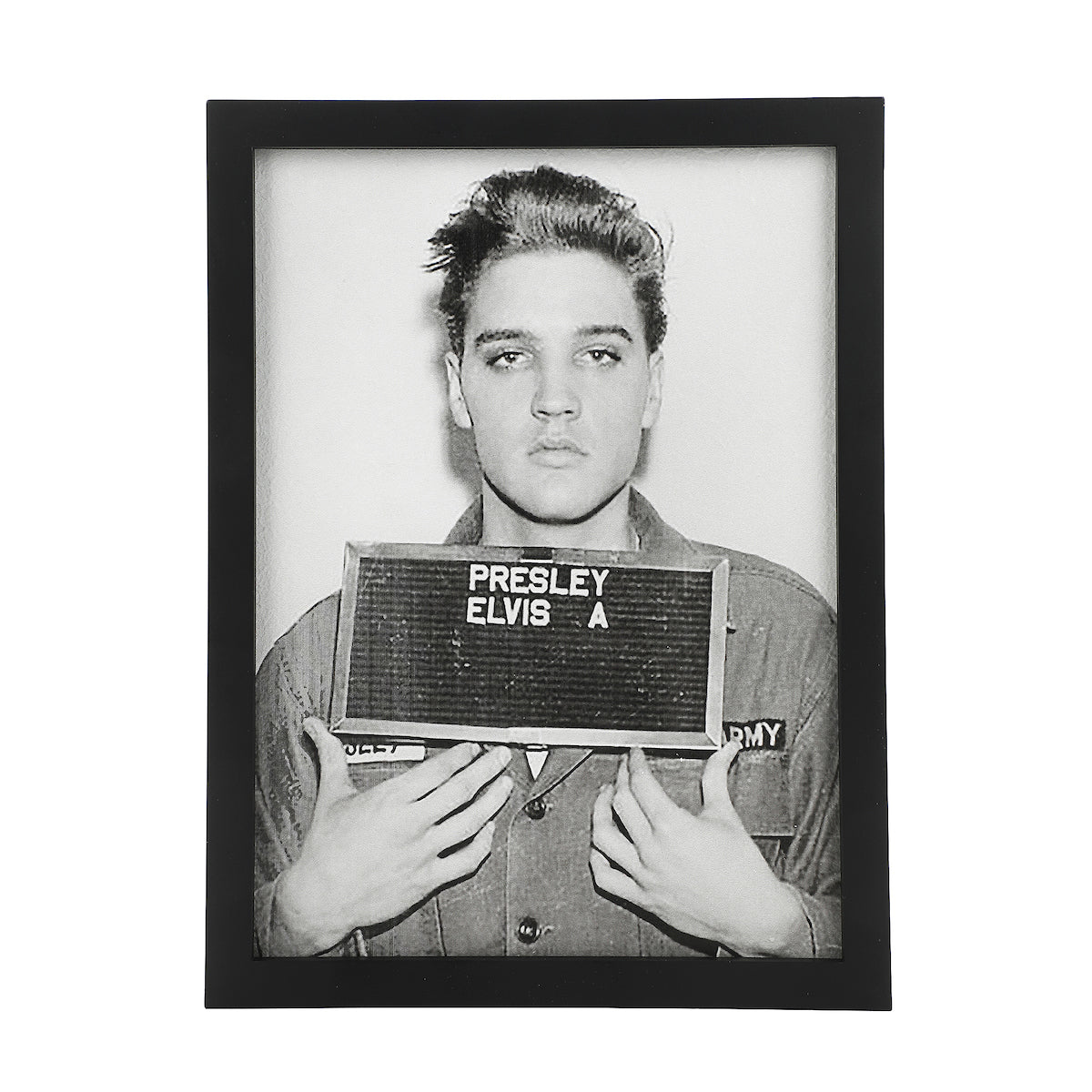 Elvis Mugshot 12" x 16" Black Wall Frame