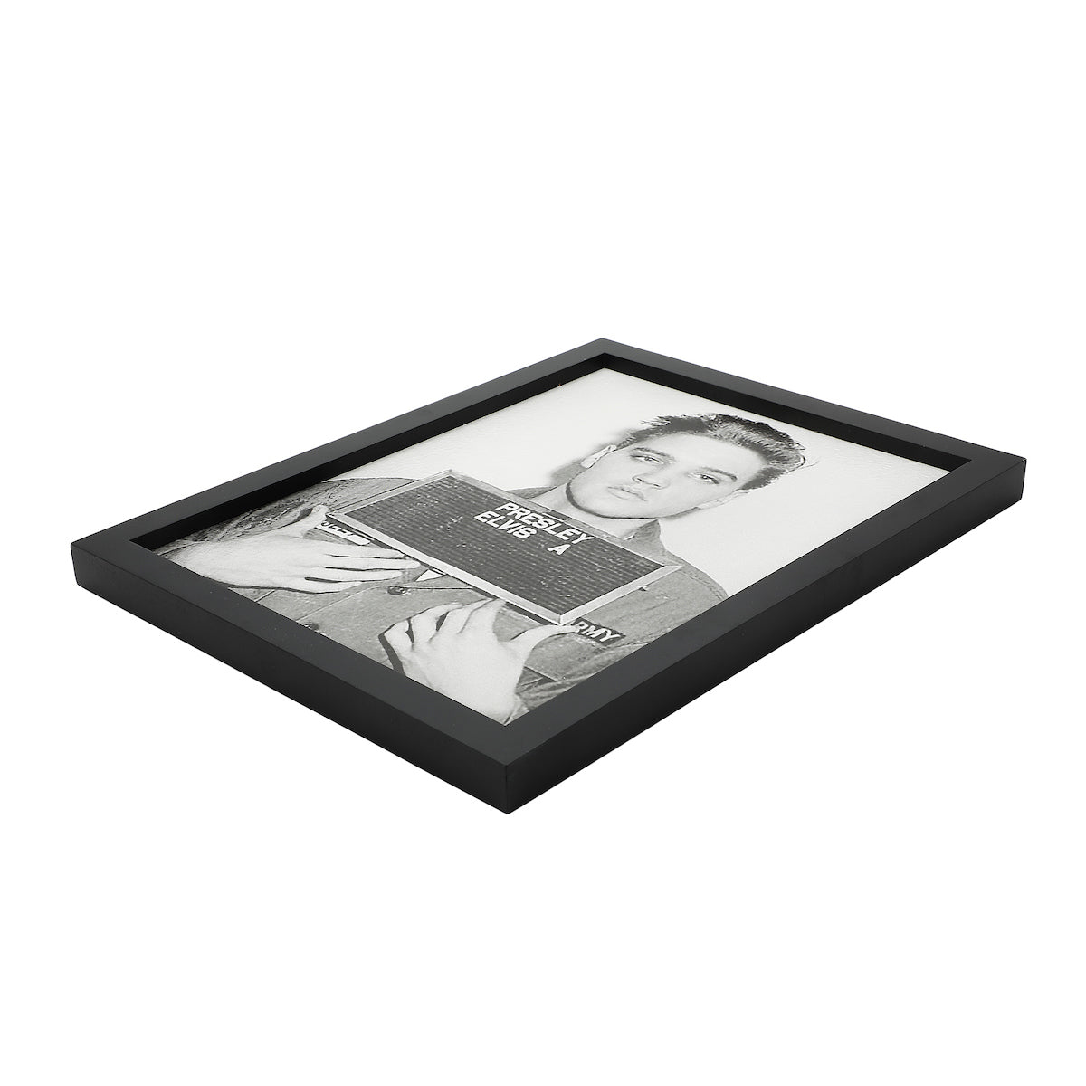 Elvis Mugshot 12" x 16" Black Wall Frame