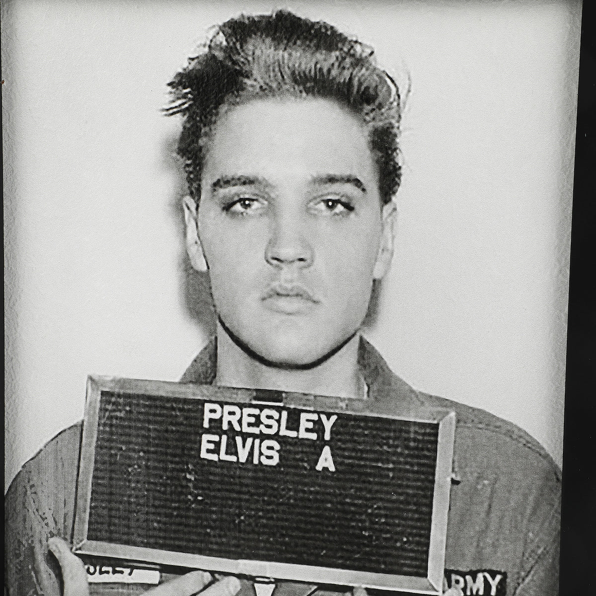 Elvis Mugshot 12" x 16" Black Wall Frame
