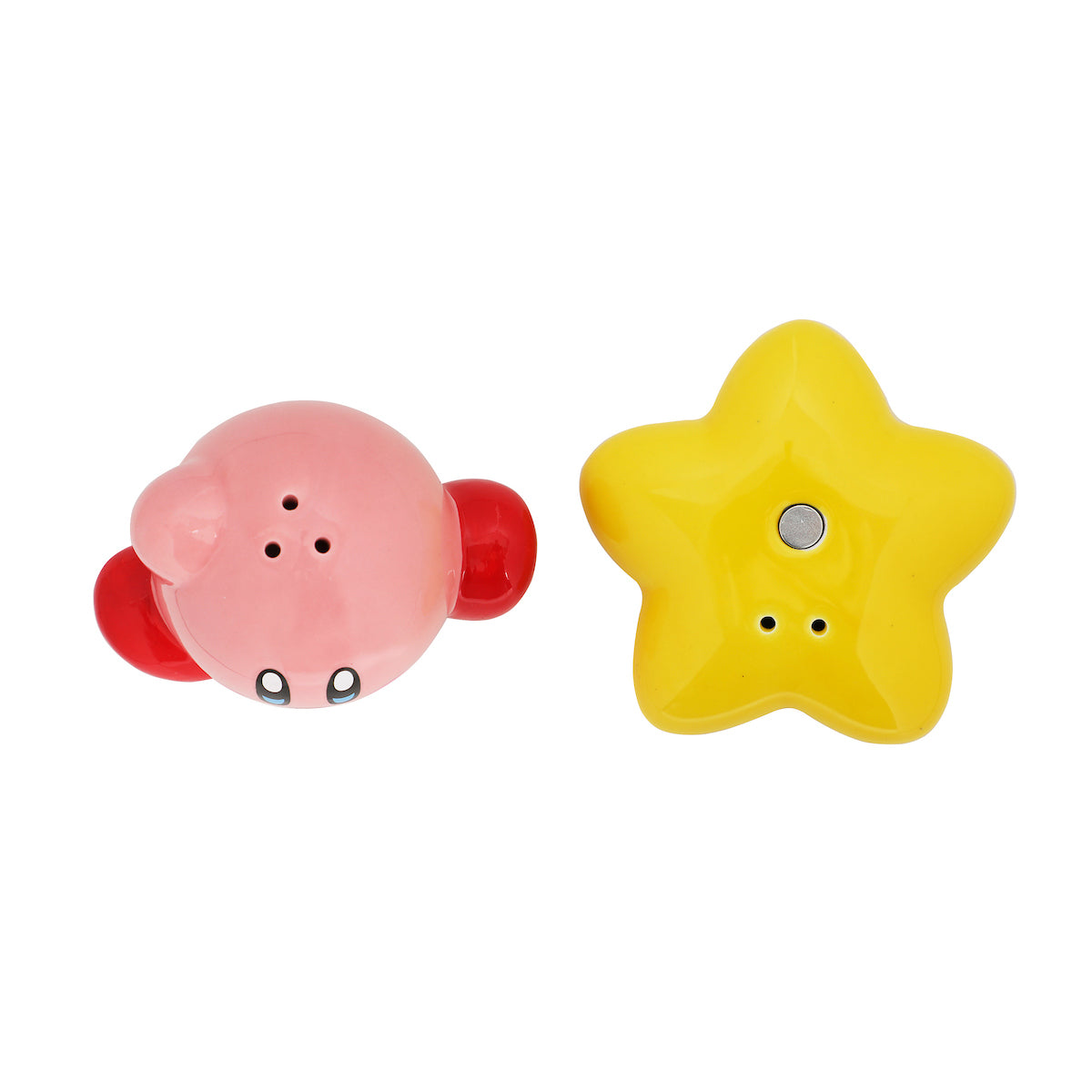 Kirby & Warp Star Sculpted Ceramic Salt & Pepper Shakers