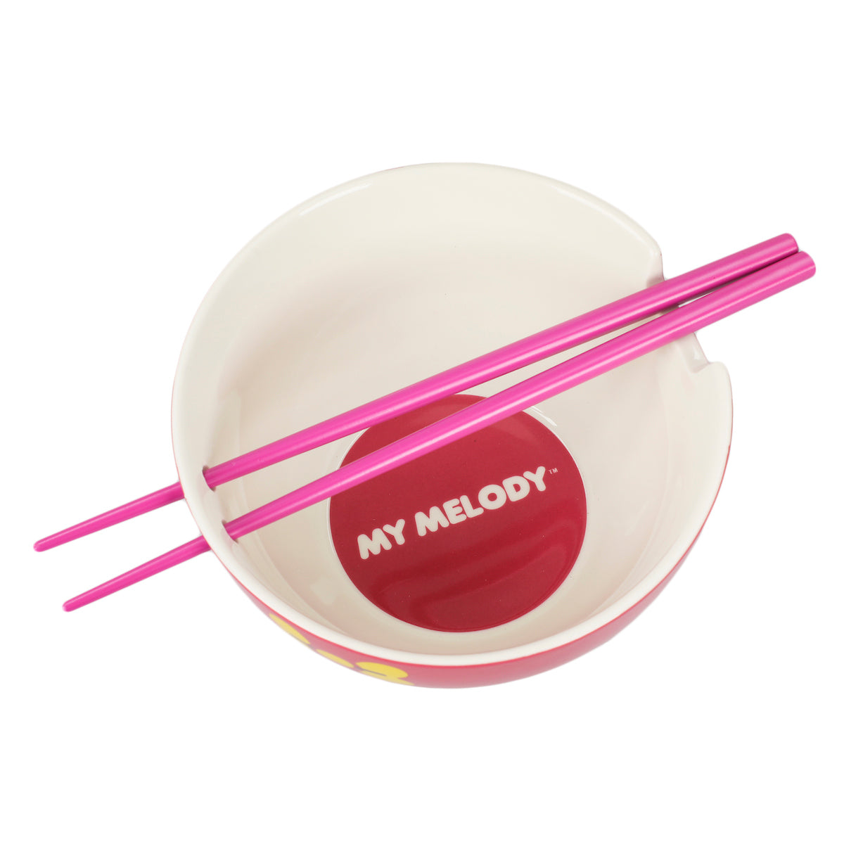 My Melody Character Face 20 oz Ramen Bowl With Chopsticks