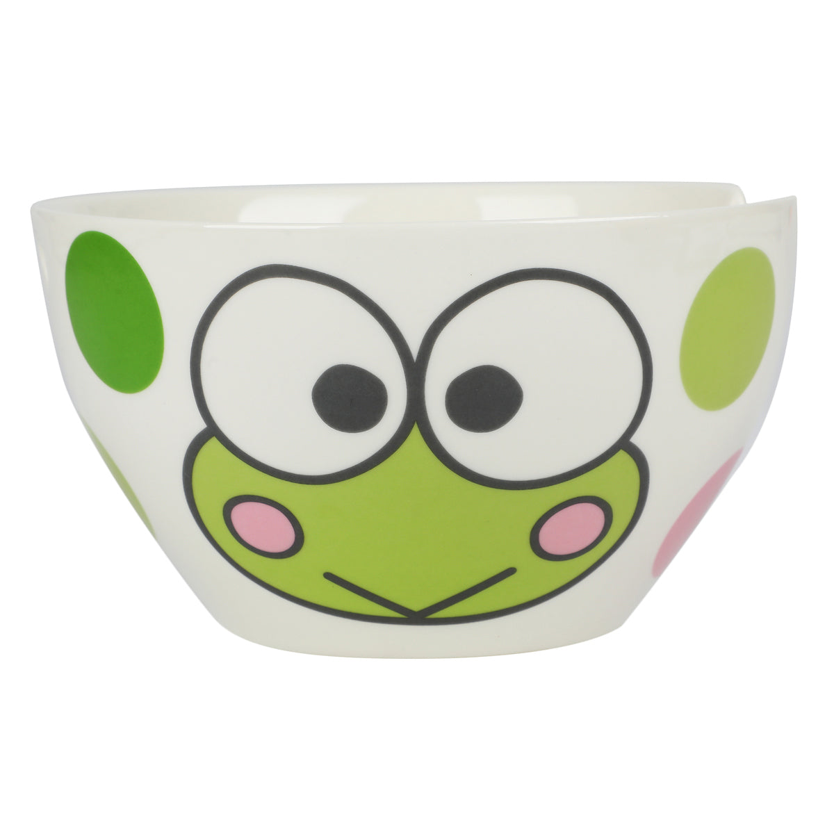 Keroppi Ceramic Ramen Bowl with Green Chopsticks