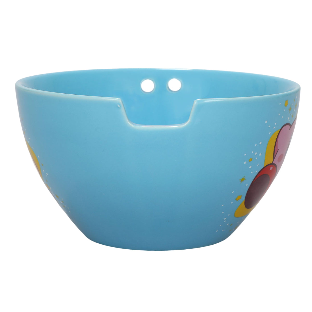 Kirby Blue Ramen Bowl with Logo and Chopsticks
