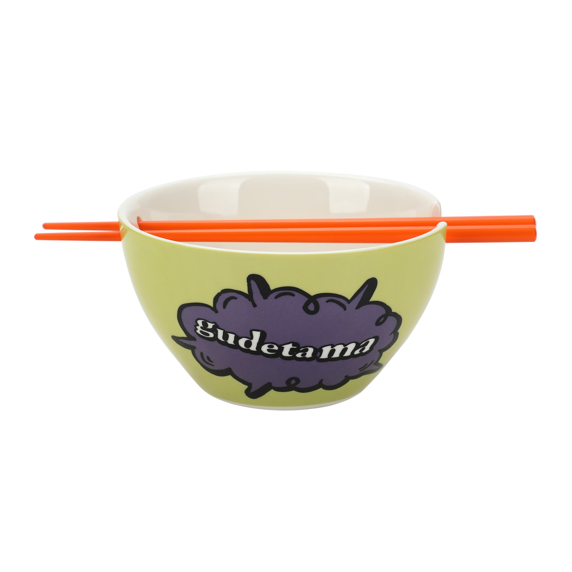 Gudetama I Don't Wanna Go 20 Oz Green Ramen Bowl With Chopsticks
