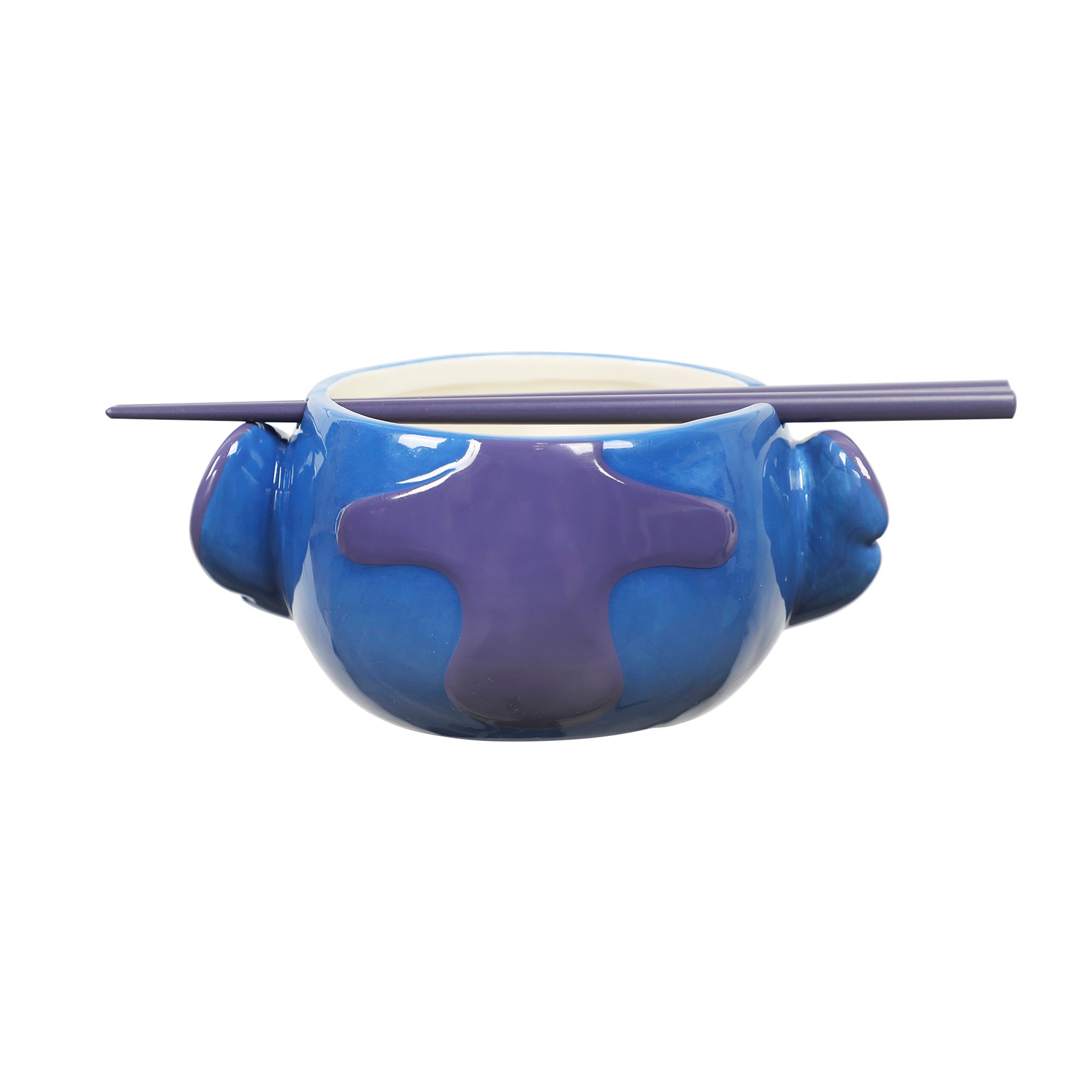 Lilo & Stitch Stitch Head 33 Oz Sculpted Ceramic Ramen Bowl With Chopsticks