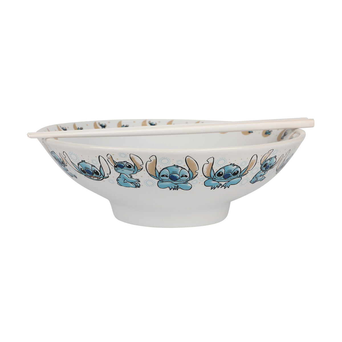 Disney's Stitch Character Ceramic Ramen Bowl with Chopsticks