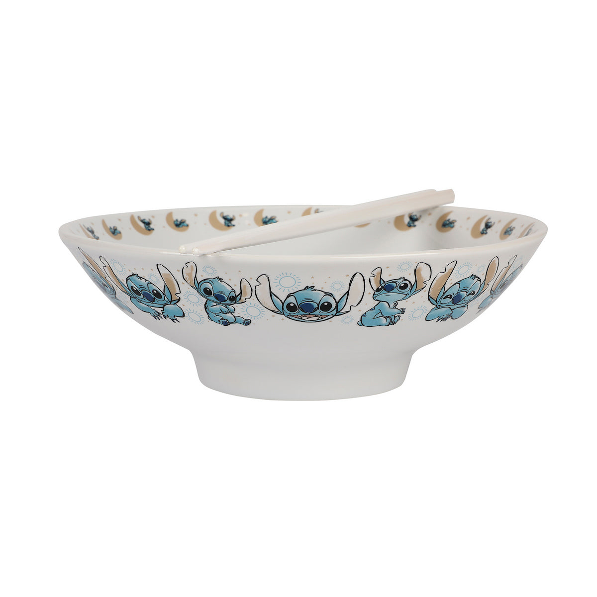 Disney's Stitch Character Ceramic Ramen Bowl with Chopsticks