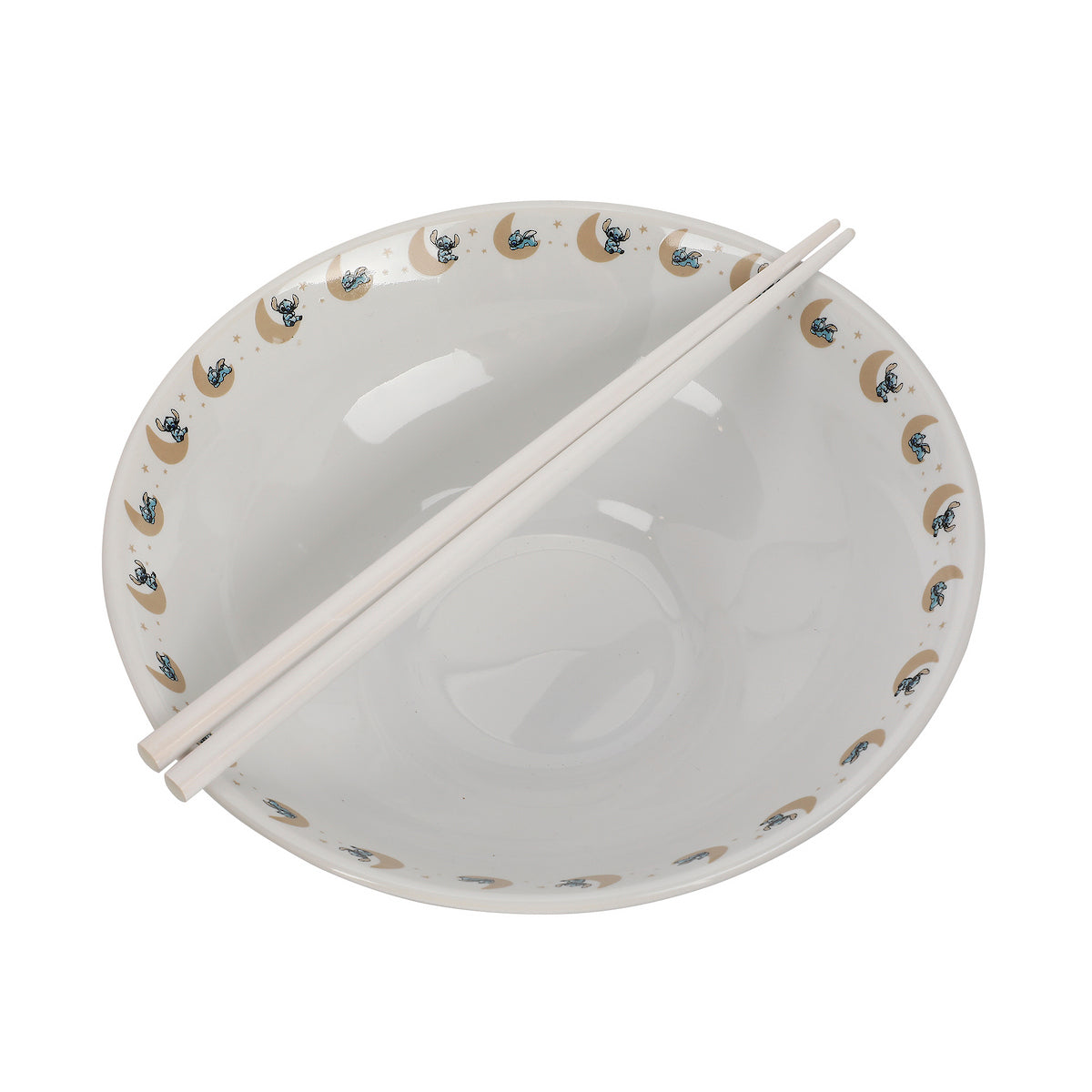 Disney's Stitch Character Ceramic Ramen Bowl with Chopsticks