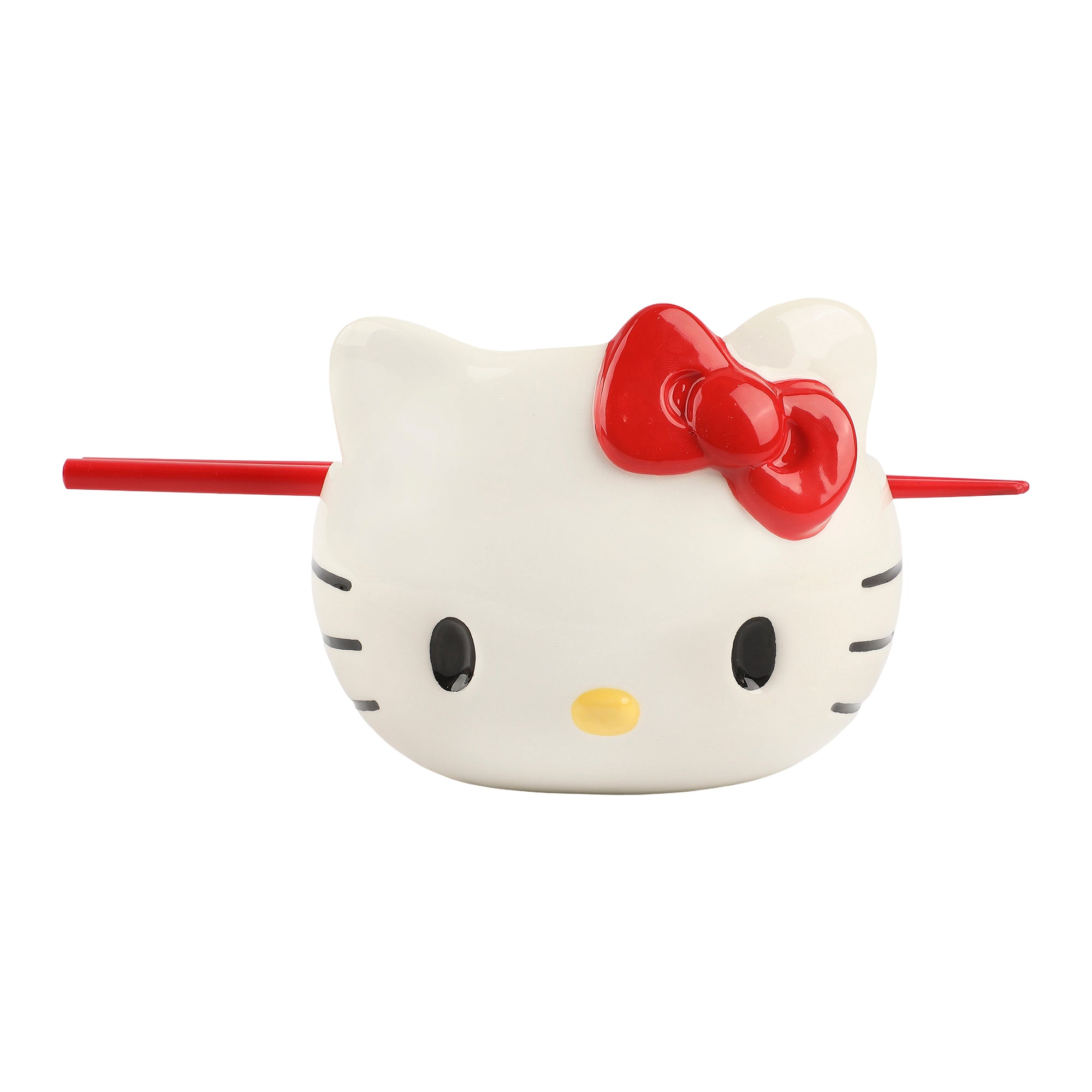 Hello Kitty Character Head White Sculpted Ceramic Ramen Bowl
