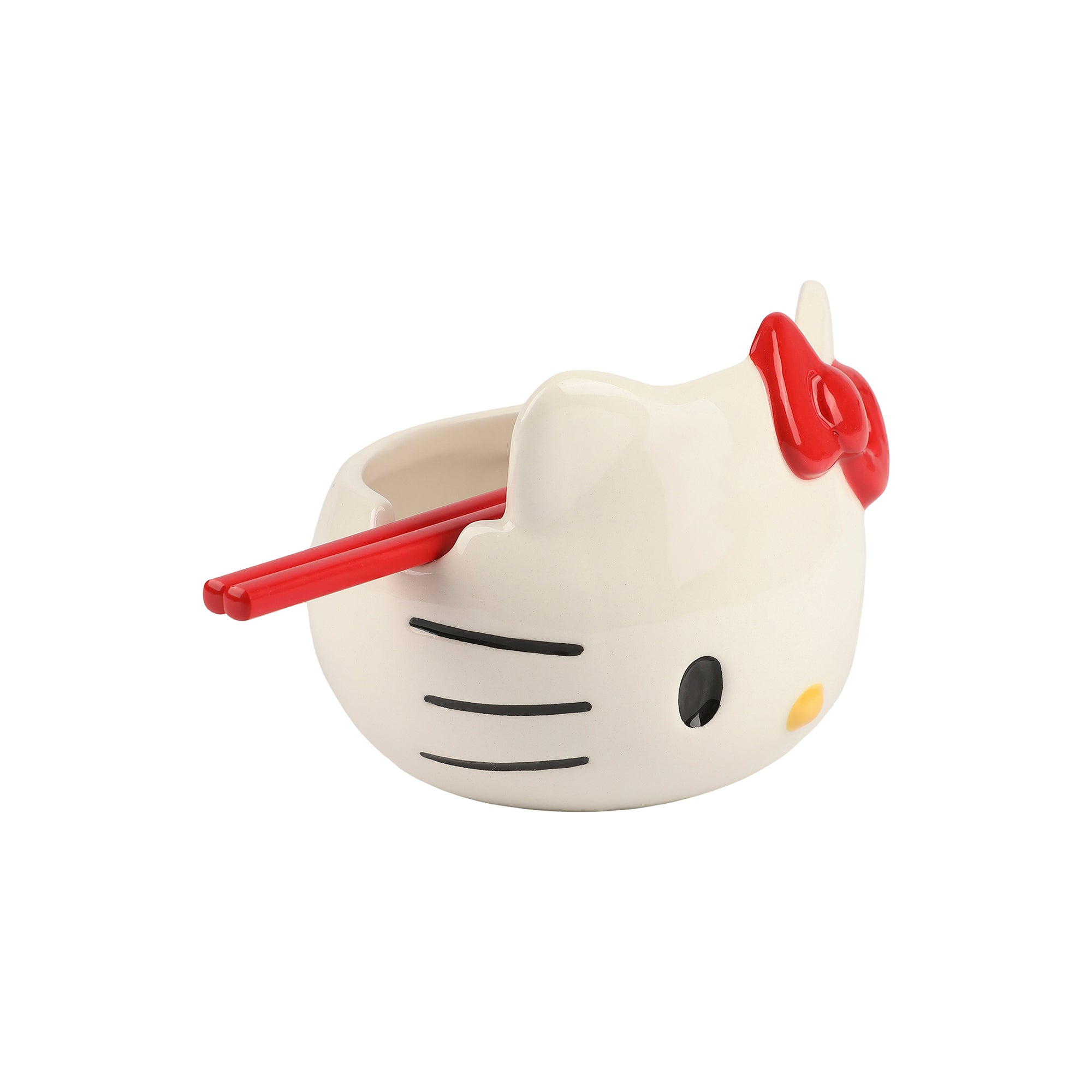 Hello Kitty Character Head White Sculpted Ceramic Ramen Bowl