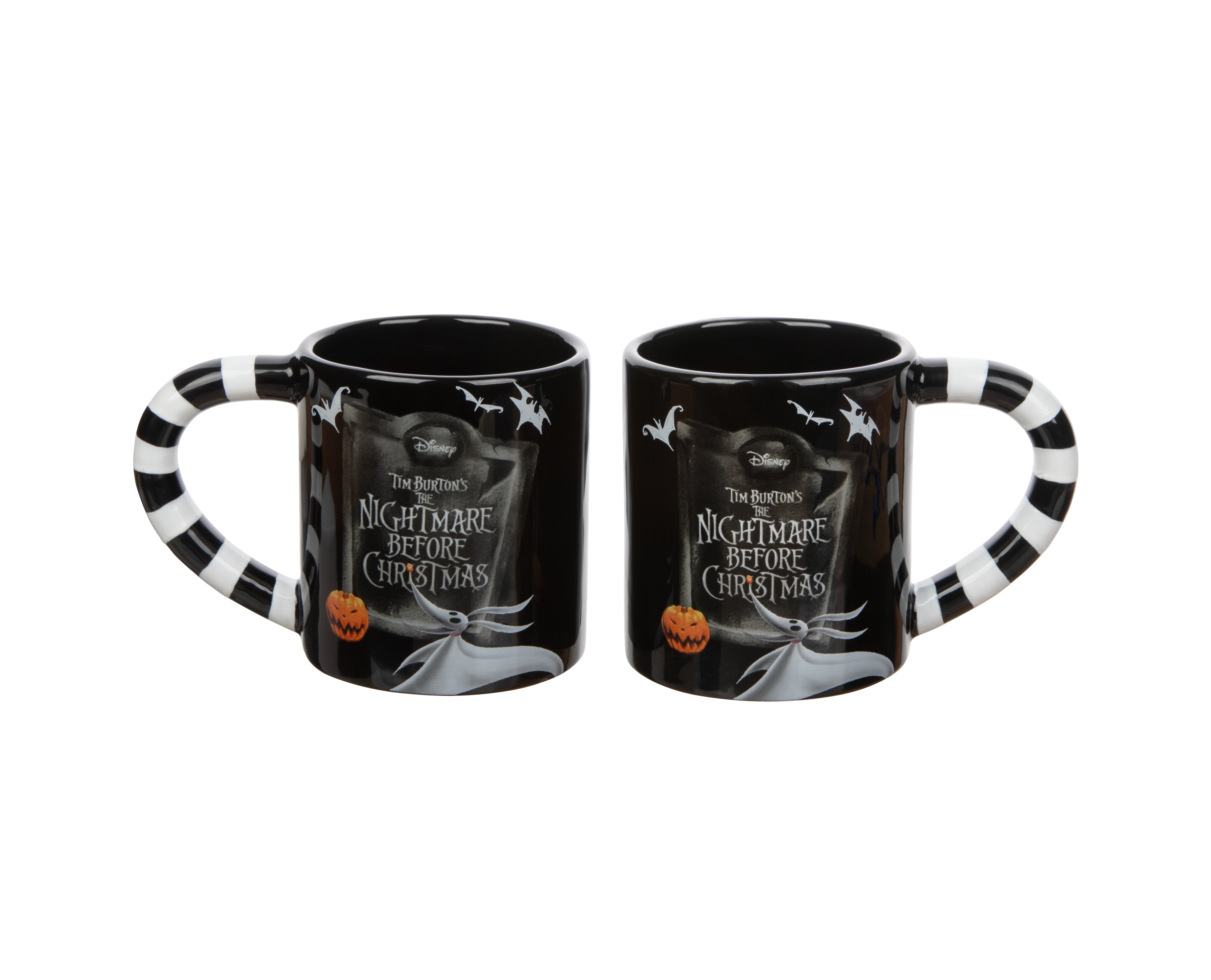 Disney Nightmare Before Christmas Jack Skellington & Sally 2-Piece Ceramic Mug Set