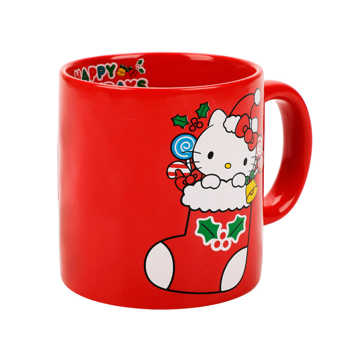 Hello Kitty Happy Holidays red 16 Oz Ceramic Mug