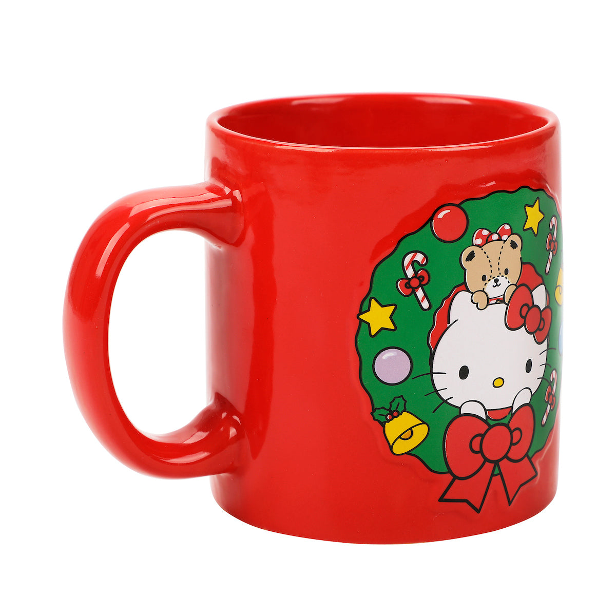 Hello Kitty Happy Holidays red 16 Oz Ceramic Mug