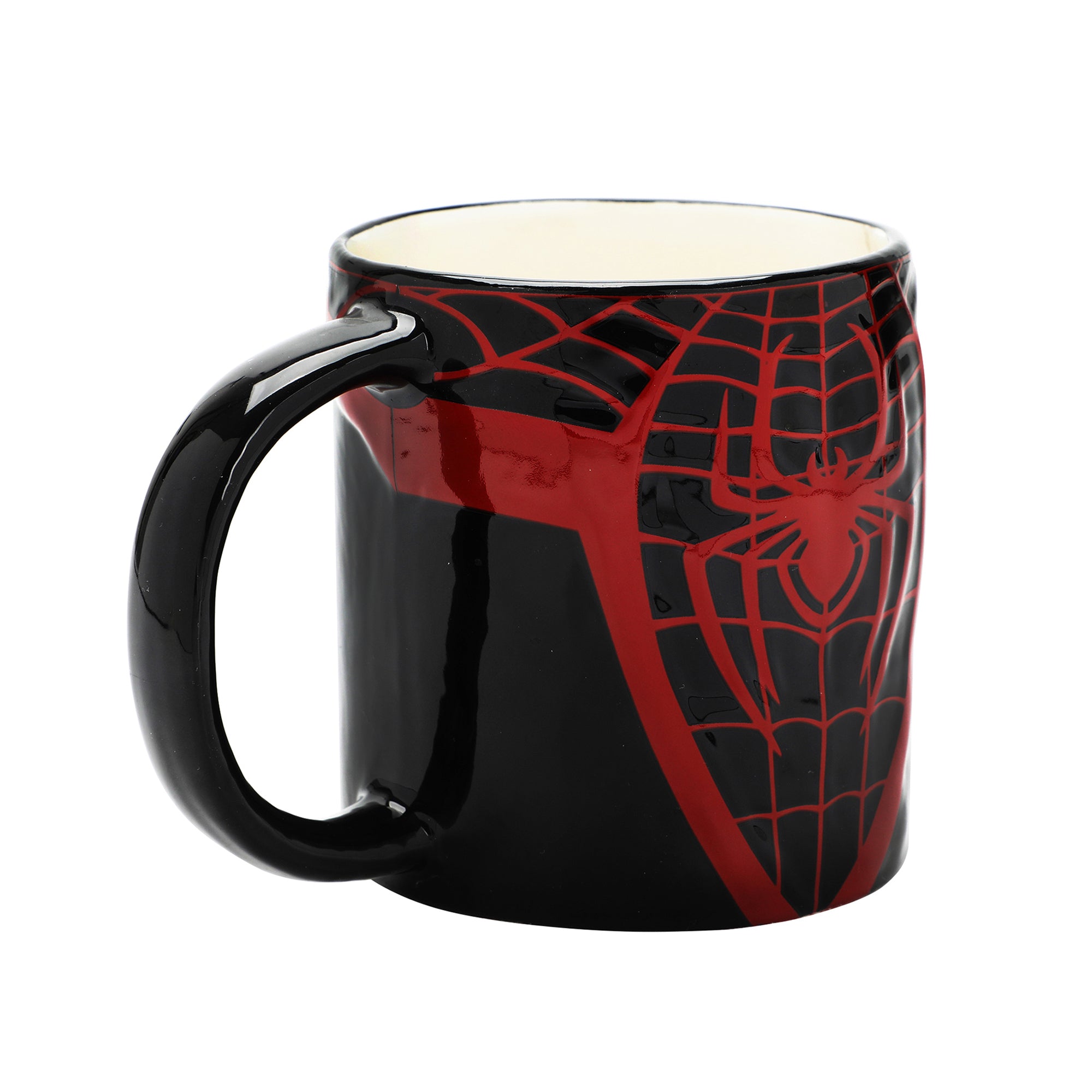 Marvel Spider-Man Spiders & Webs 16 Oz Black Ceramic Mug