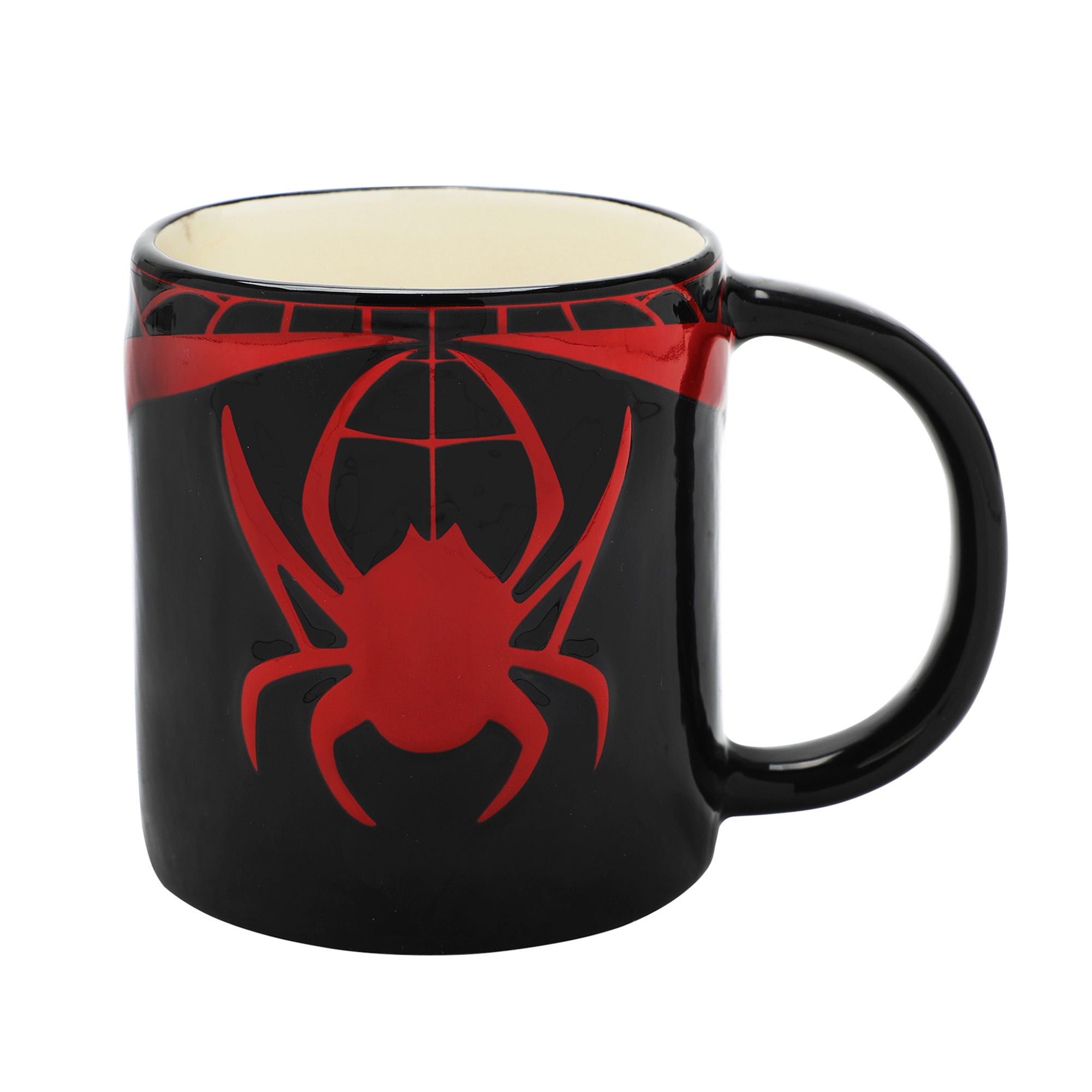 Marvel Spider-Man Spiders & Webs 16 Oz Black Ceramic Mug