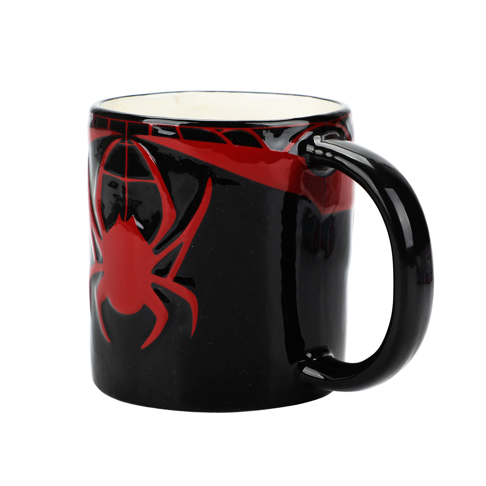 Marvel Spider-Man Spiders & Webs 16 Oz Black Ceramic Mug