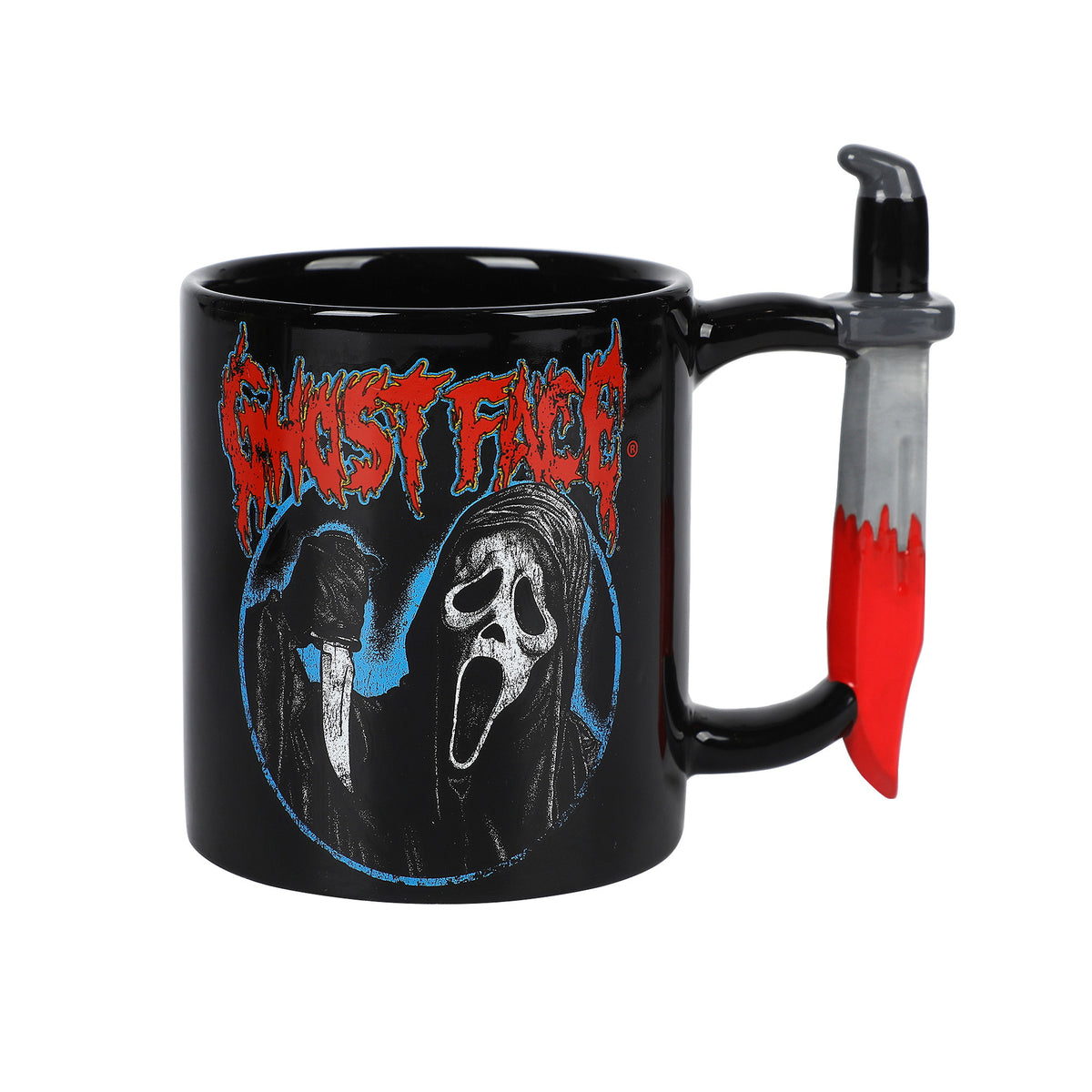 Ghostface Sculpted Handle Ceramic Mug 16 oz for Fans