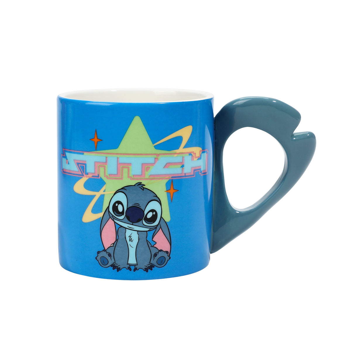 Lilo & Stitch Stitch Sculpted Handle Ceramic Mug 16 oz