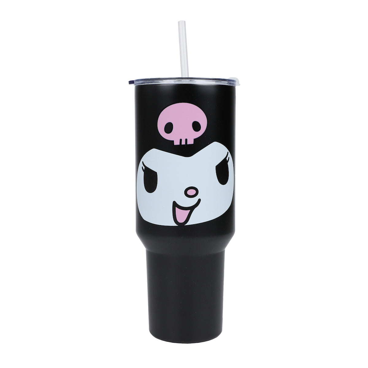 Sanrio Kuromi Vacuum Insulated 40 Oz. Stainless Steel Tumbler with Leak-Proof Lid & Easy Carry Handle for Travel or Home