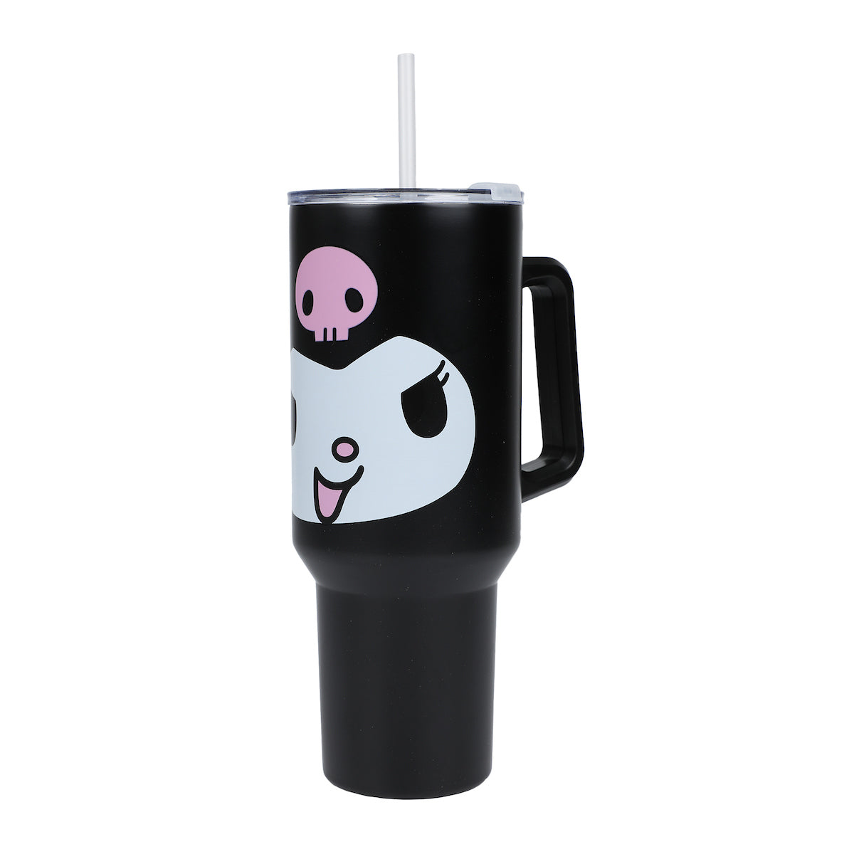 Sanrio Kuromi Vacuum Insulated 40 Oz. Stainless Steel Tumbler with Leak-Proof Lid & Easy Carry Handle for Travel or Home