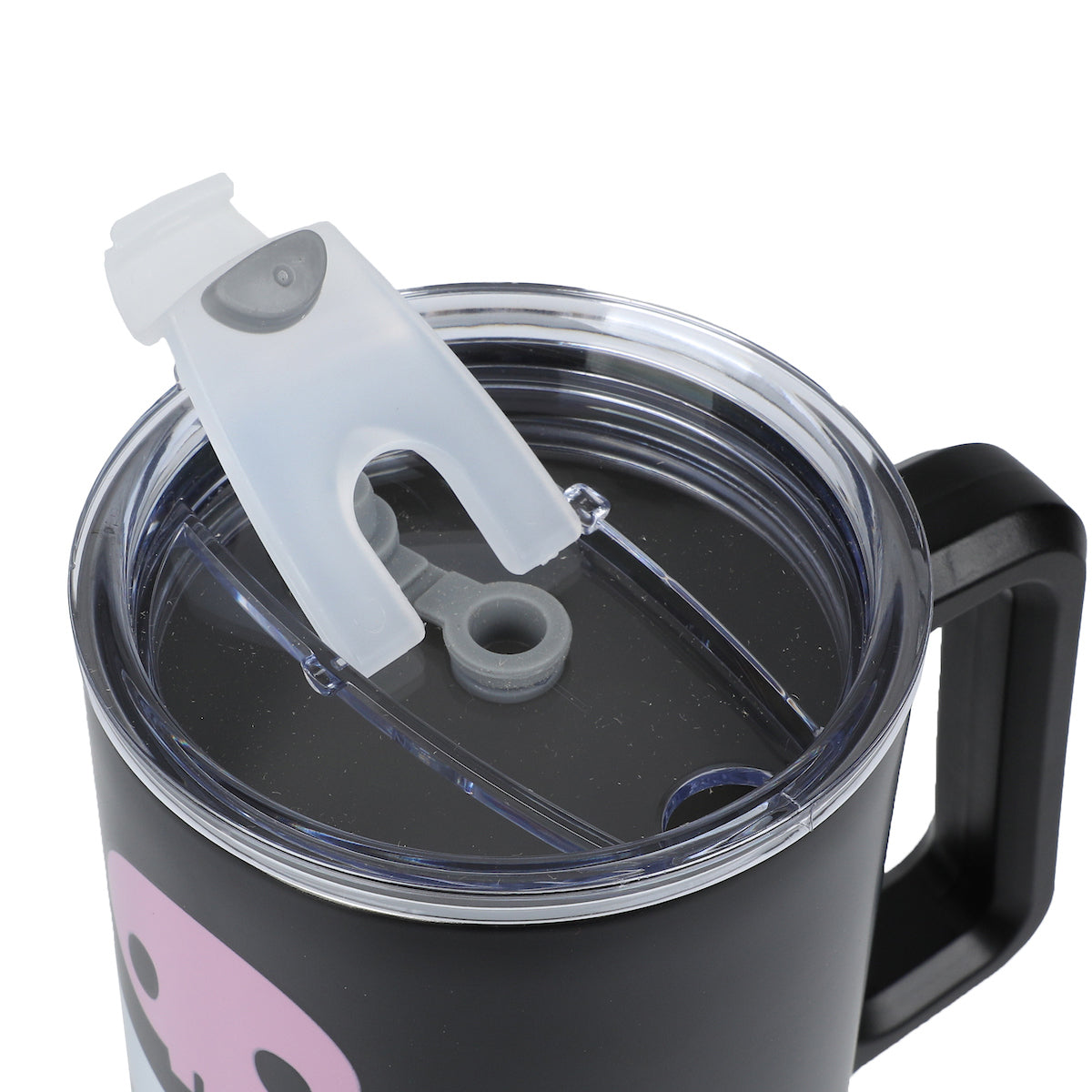 Sanrio Kuromi Vacuum Insulated 40 Oz. Stainless Steel Tumbler with Leak-Proof Lid & Easy Carry Handle for Travel or Home