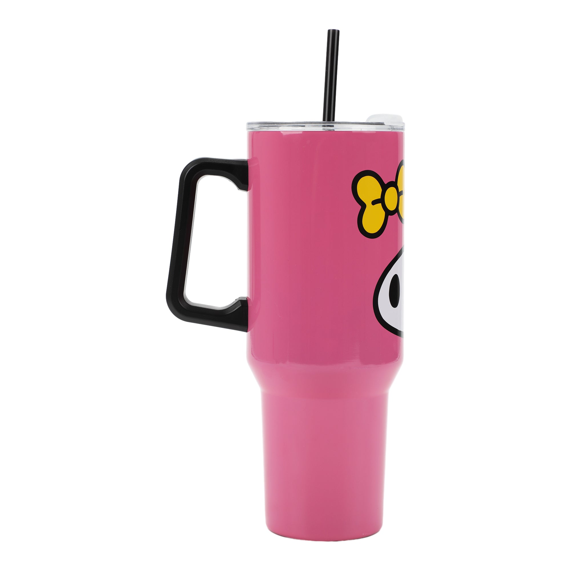 Sanrio My Melody Vacuum Insulated 40 Oz. Stainless Steel Tumbler with Leak-Proof Lid & Easy Carry Handle for Travel or Home