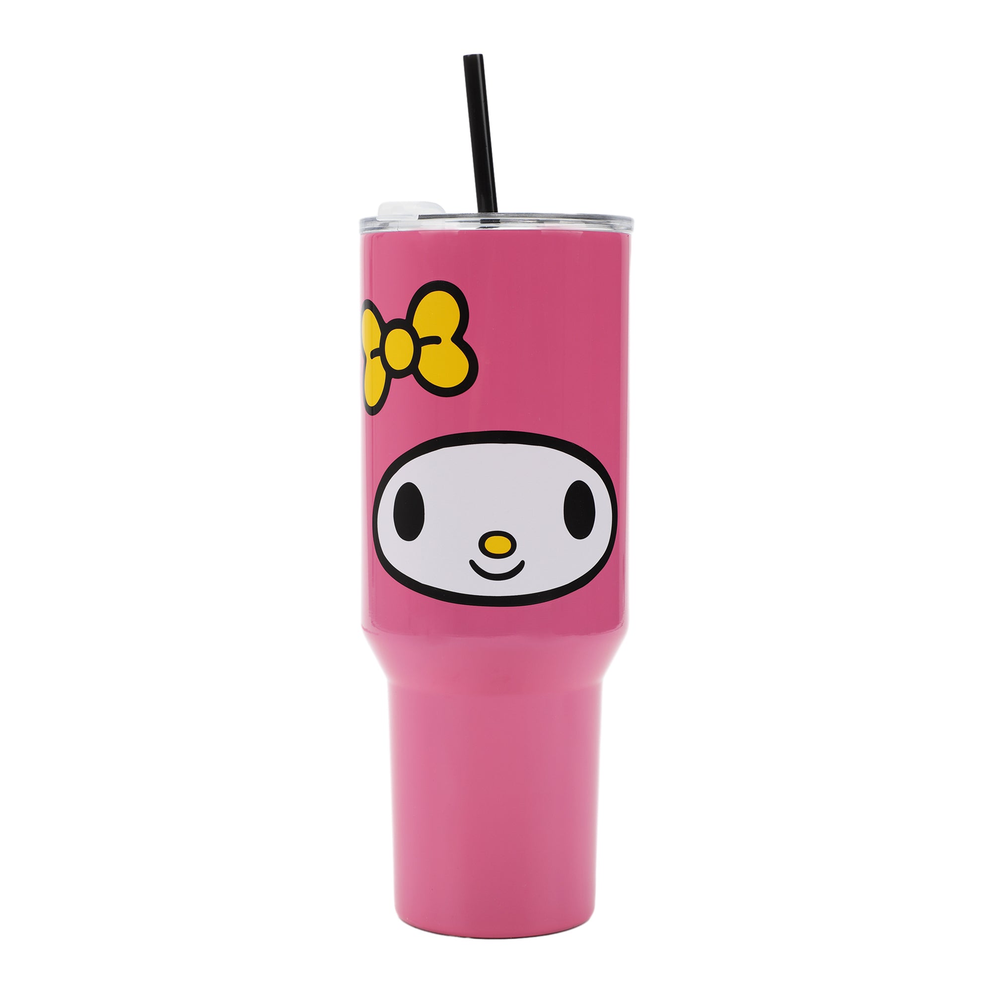 Sanrio My Melody Vacuum Insulated 40 Oz. Stainless Steel Tumbler with Leak-Proof Lid & Easy Carry Handle for Travel or Home