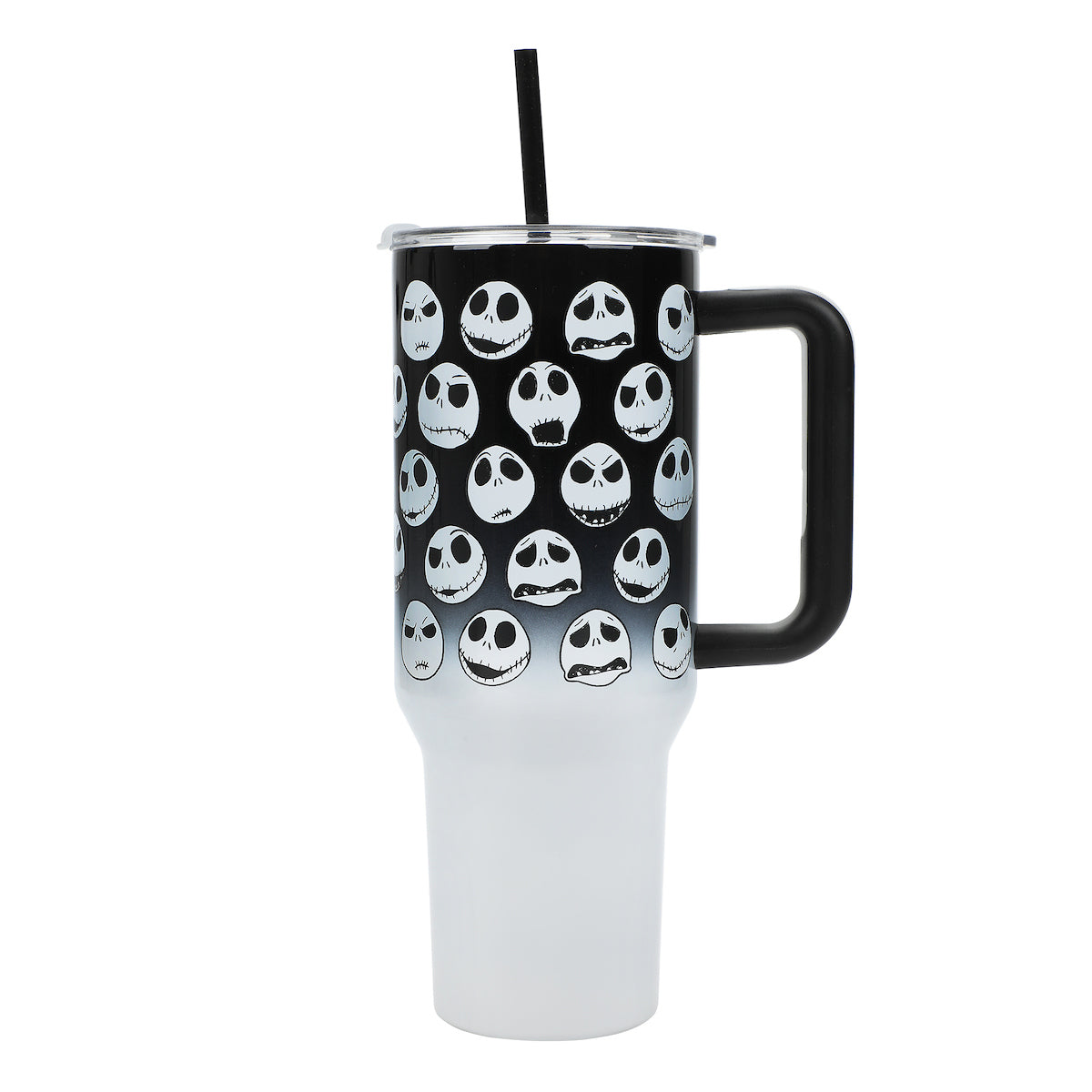 The Nightmare Before Christmas Jack Skellington Vacuum Insulated 40 Oz. Stainless Steel Tumbler with Leak-Proof Lid & Easy Carry Handle for Travel or Home
